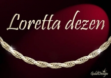 Loretta dezén - řetízek zlacený